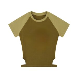 Color-Blocked Retro Everyday T-Shirt