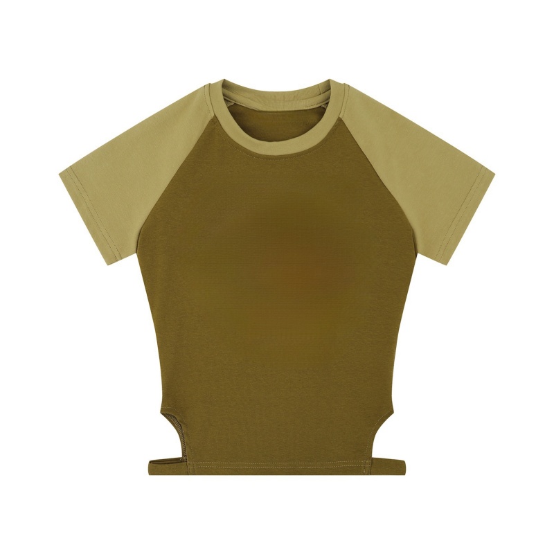 Color-Blocked Retro Everyday T-Shirt