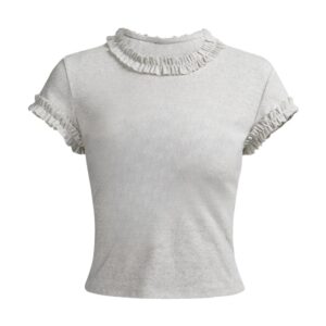 Chic Lace Accent Casual T-Shirt