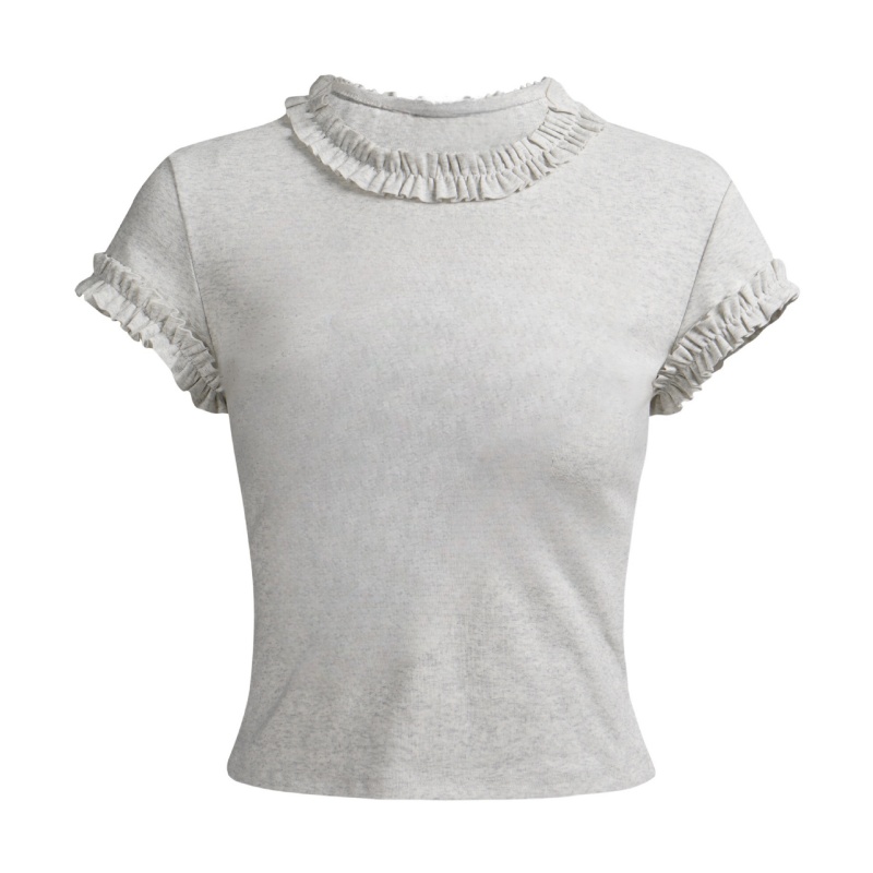 Chic Lace Accent Casual T-Shirt