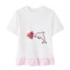 Playful Dolphin Pattern Pink T-Shirt