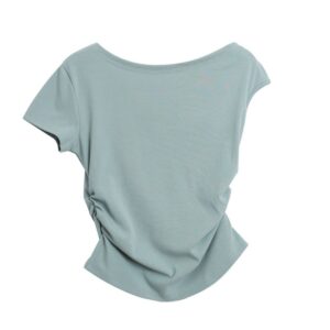 Chic Twist-Pleat Casual T-Shirt