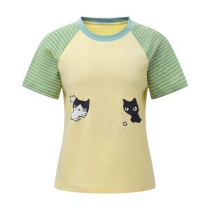 Cute Cat Graphic Fashion T-Shirt